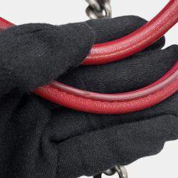 مملوكة مسبقًا حقيبة شانيل ماتيلسيه بحمالتين جلد أحمر