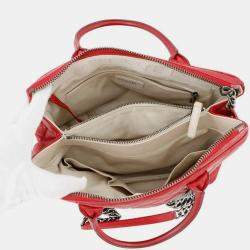 مملوكة مسبقًا حقيبة شانيل ماتيلسيه بحمالتين جلد أحمر