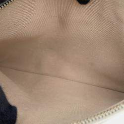 Pre Owned Chanel Deauville Line 2Waybag White Leather Size Mm