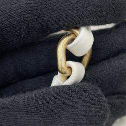 Pre Owned Chanel Deauville Line 2Waybag White Leather Size Mm