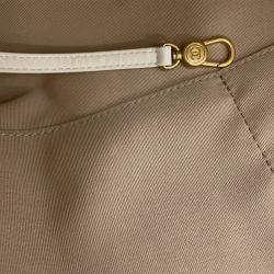 Pre Owned Chanel Deauville Line 2Waybag White Leather Size Mm