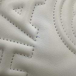 Pre Owned Chanel Deauville Line 2Waybag White Leather Size Mm