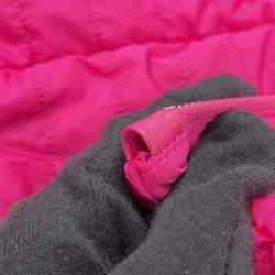 Pre Owned Chanel Mademoiselle Pink Nylon Leather Chain Shoulder Bag 