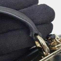 Pre Owned Chanel Matelasse Chain Vanity Black Lambskin
