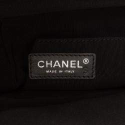 Pre Owned Chanel Gold Silver Quilted Metallic Goatskin Tabatiere Kisslock Foldover Clutch