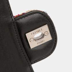 Pre Owned Chanel Pink Medium Classic Tweed Double Flap Bag