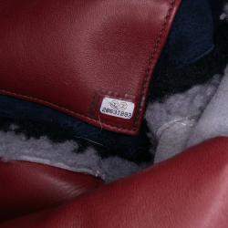Pre Owned Chanel Red Medium Quilted Shearling Single Flap