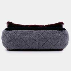 Pre Owned Chanel Red Medium Quilted Shearling Single Flap