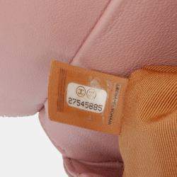 Pre Owned Chanel Pink Quilted Lambskin Curved Flap