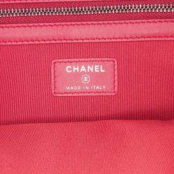 Pre Owned Chanel Grey Large Aged Calfskin Gabrielle O Case Clutch