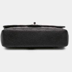 Pre Owned Chanel Black Medium Classic Caviar Double Flap