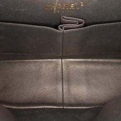 Pre Owned Chanel Grey Reissue 2.55 Quilted Metallic Lambskin Double Flap 226