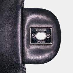 Pre Owned Chanel Black Large Tweed and Sequin Icons 3 Accordion Flap