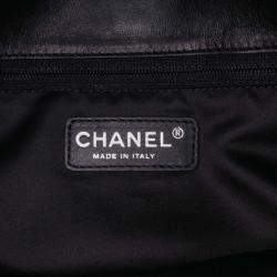 Pre Owned Chanel Black Large Tweed and Sequin Icons 3 Accordion Flap