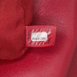 Pre Owned Chanel Red Maxi Lambskin 19 Flap