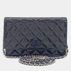 Pre Owned Chanel Patent 2.55 WOC Mini Crossbody Bag