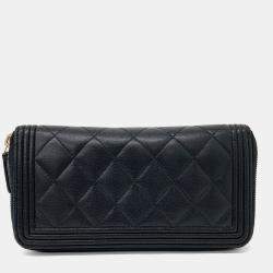 Pre Owned Chanel Boy Long Wallet