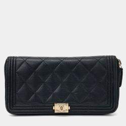 Pre Owned Chanel Boy Long Wallet