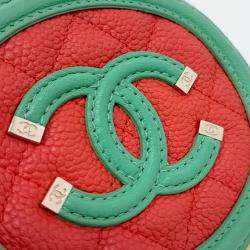 Pre Owned Chanel Multicolor Leather Caviar Coin Purse