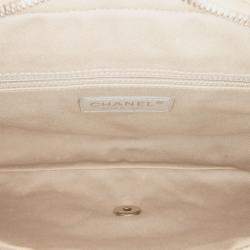 Pre Owned Chanel Brown Jumbo Quilted Caviar Easy Flap