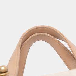 Pre Owned Chanel Beige Brown Canvas Floral Shopping Tote