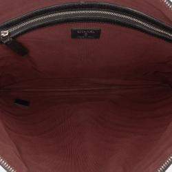 Pre Owned Chanel Black Large CC Chevron Caviar O Case Clutch