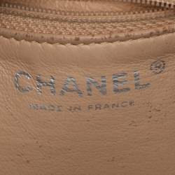 Pre Owned Chanel Metallic Bronze Leather Luxe Ligne Accordion Flap Bag