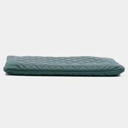 Pre Owned Chanel Green Large Quilted Caviar O Case Clutch