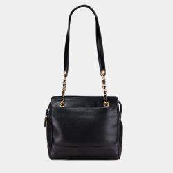 Pre Owned Chanel Black Triple CC Caviar Shoulder Bag