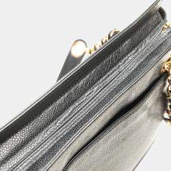 Pre Owned Chanel Black Triple CC Caviar Shoulder Bag