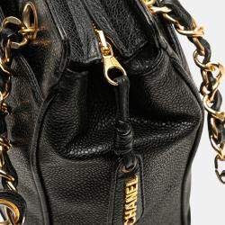 Pre Owned Chanel Black Triple CC Caviar Shoulder Bag