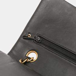 Pre Owned Chanel Black Medium Classic Lambskin Double Flap