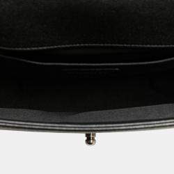 Pre Owned Chanel Black Old Medium Chevron Caviar Boy Flap
