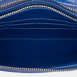 Pre Owned Chanel Blue Small Bicolor Aged Calfskin 31 Pouch