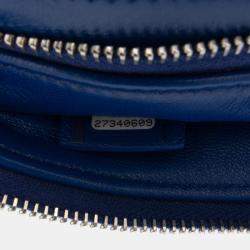 Pre Owned Chanel Blue Small Bicolor Aged Calfskin 31 Pouch