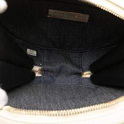 Pre Owned Chanel Black Crumpled Calfskin En Vogue Round Bag