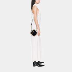 Pre Owned Chanel Black Crumpled Calfskin En Vogue Round Bag