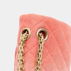 Pre Owned Chanel Orange Reissue 2.55 Quilted Denim Ombre Double Flap 225