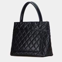 Pre Owned Chanel Black Caviar Medallion Tote