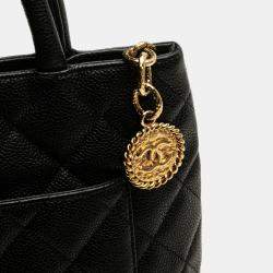 Pre Owned Chanel Black Caviar Medallion Tote