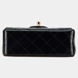 Pre Owned Chanel Black Mini Square Classic Lambskin Single Flap