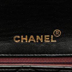 Pre Owned Chanel Black Mini Square Classic Lambskin Single Flap