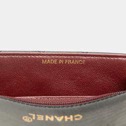 Pre Owned Chanel Black Mini Square Classic Lambskin Single Flap