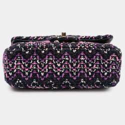 Pre Owned Chanel Multicolor Mini Rectangular Classic Multicolor Cotton Stitched Single Flap