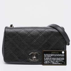 Pre Owned Chanel Small Diamond Embossed Calfskin New Chic Flap