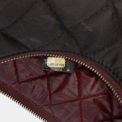 Pre Owned Chanel Large Quilted Nylon O Case Clutch