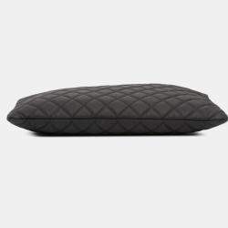 Pre Owned Chanel Large Quilted Nylon O Case Clutch