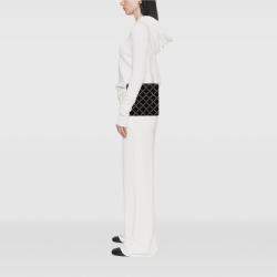 Pre Owned Chanel Black Tweed and Resin Zipped Chain Shopping Bag
