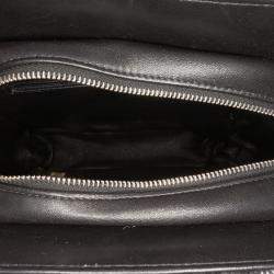 Pre Owned Chanel Black Tweed and Resin Zipped Chain Shopping Bag