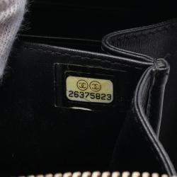 Pre Owned Chanel Filigree Mini Black Leather Shoulder Bag